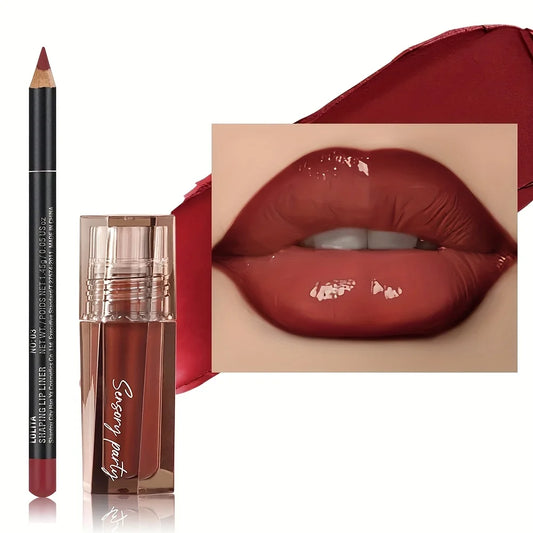 Set Delineadores Labiales Pudaier – 3D Mate & Precisión (4 tonos)