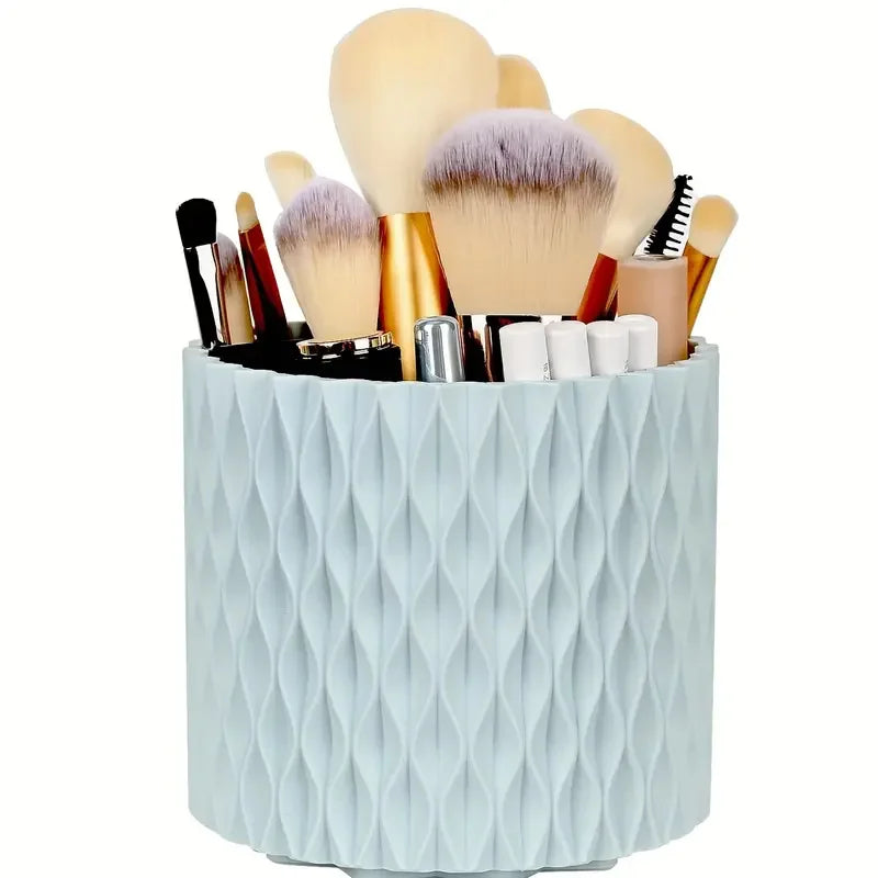 Organizador Giratorio 360° para Brochas – Porta Maquillaje con 5 Compartimentos | Elegante, Compacto y Multifuncional