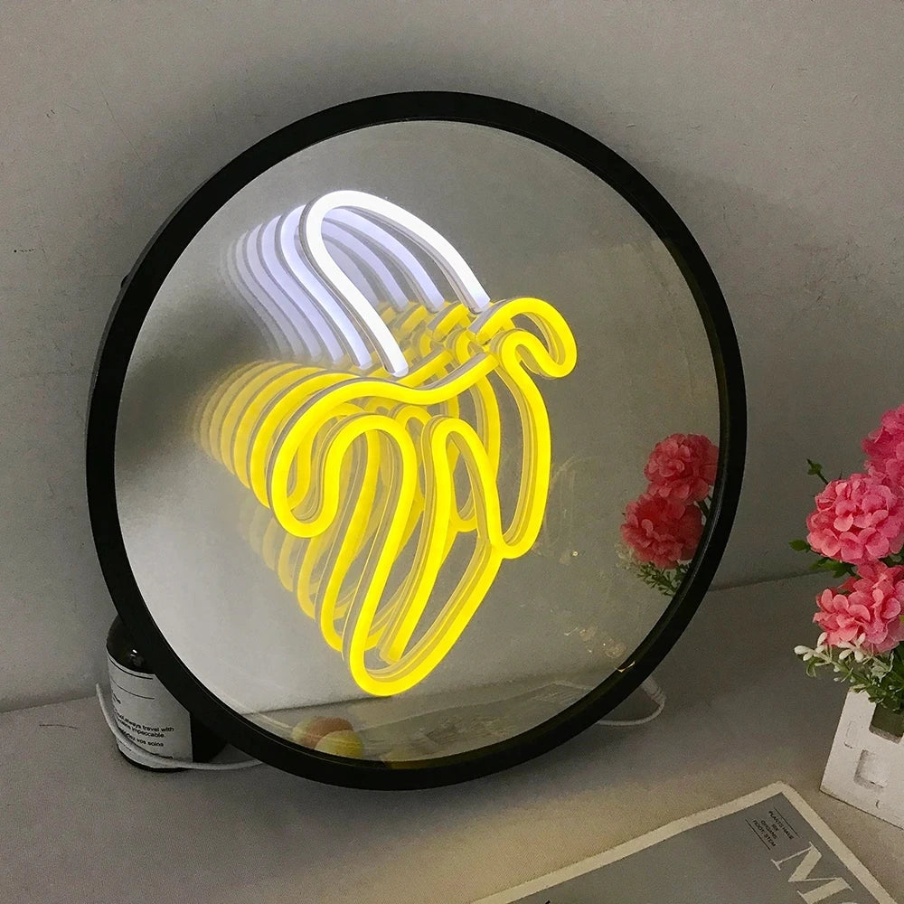 Espejo LED Neón de Lujo – Estilo Vanity en Forma de Corazón | Edición Decorativa Premium para Tocador o Dormitorio