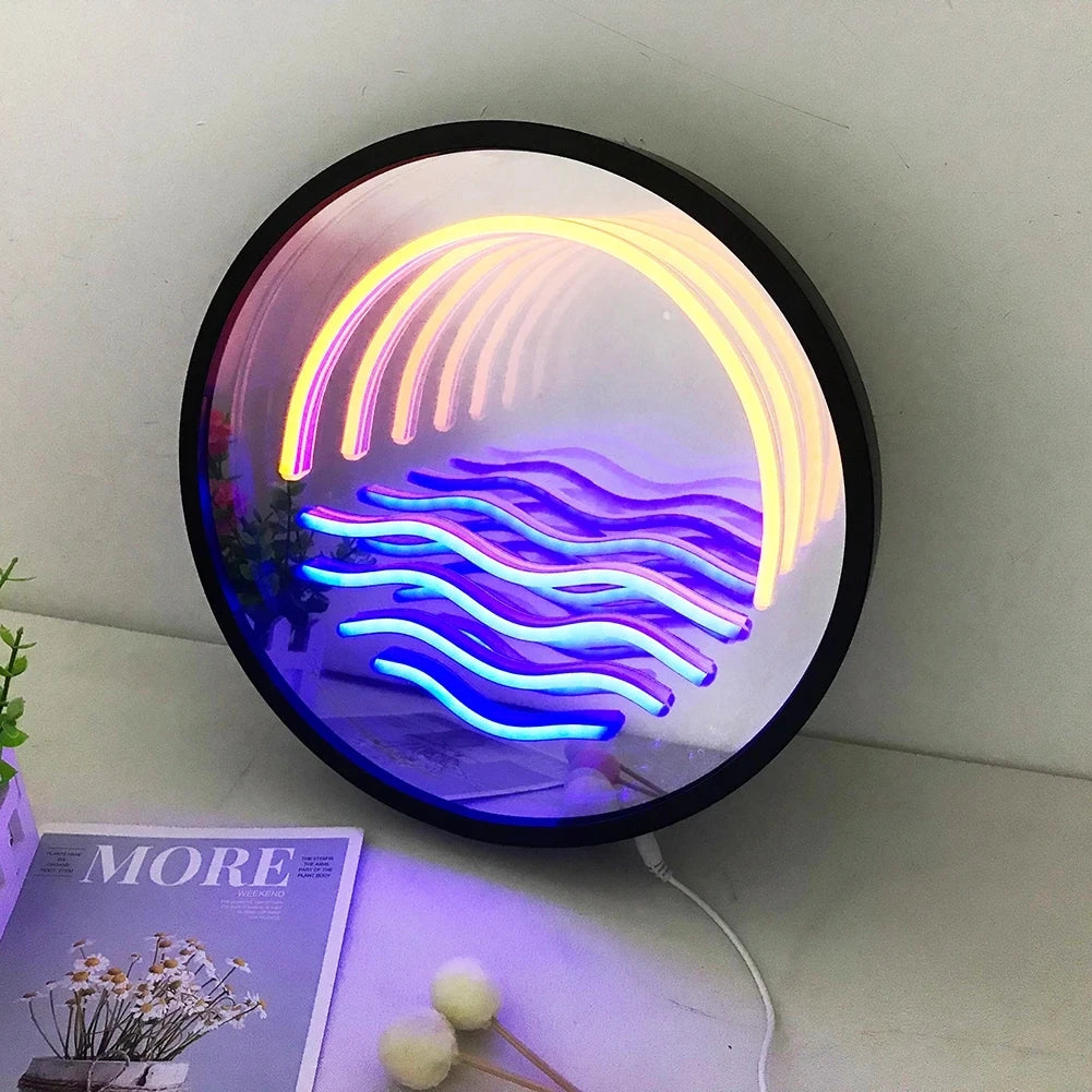Espejo LED Neón de Lujo – Estilo Vanity en Forma de Corazón | Edición Decorativa Premium para Tocador o Dormitorio