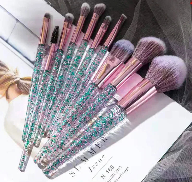 10PCS Set de Pinceles de Maquillaje Profesional, Pincel para Sombra de Ojos.