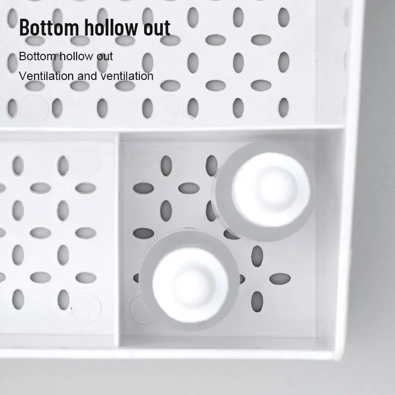Organizador Blanco con Cajón – Caja de Maquillaje Compacta de Plástico para Tocador, Dormitorio o Baño