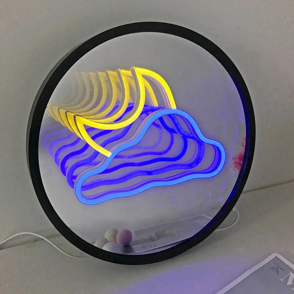 Espejo LED Neón de Lujo – Estilo Vanity en Forma de Corazón | Edición Decorativa Premium para Tocador o Dormitorio