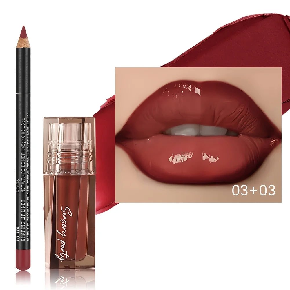 Set Delineadores Labiales Pudaier – 3D Mate & Precisión (4 tonos)