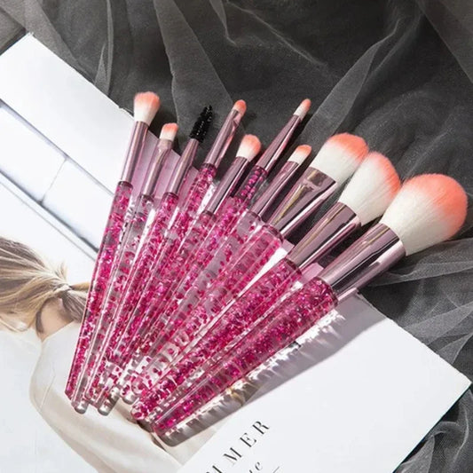 10PCS Set de Pinceles de Maquillaje Profesional, Pincel para Sombra de Ojos.