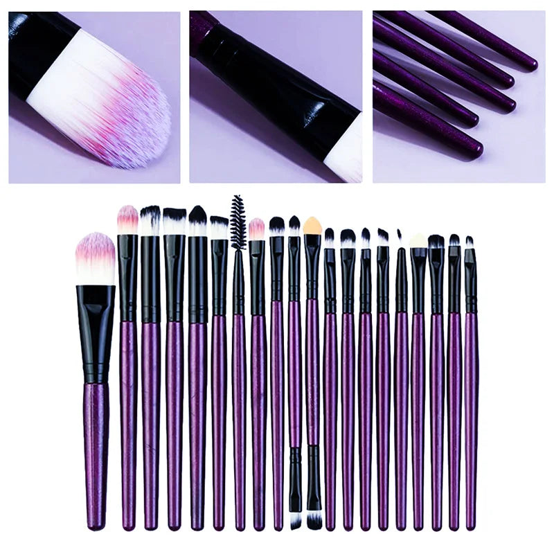 20Pcs Set profesional de Brochas de maquillaje | Divina Belleza