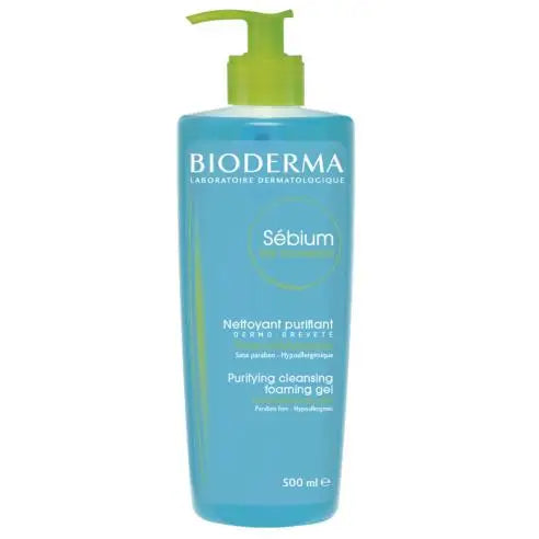 Sébium Gel Moussant Bioderma 500 ml – Limpiador Facial Purificante para Piel Mixta o Grasa