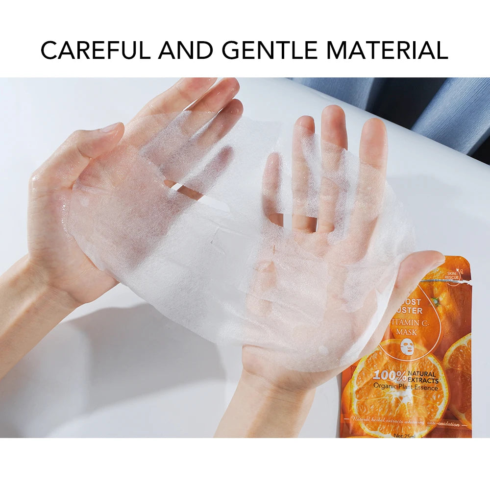 Mascarilla Facial Hidratante y Blanqueadora AILKE con Vitamina C y Ácido Hialurónico