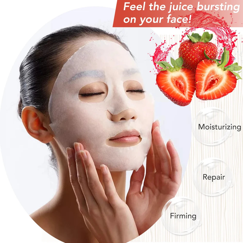 Mascarilla Facial Hidratante y Blanqueadora AILKE con Vitamina C y Ácido Hialurónico