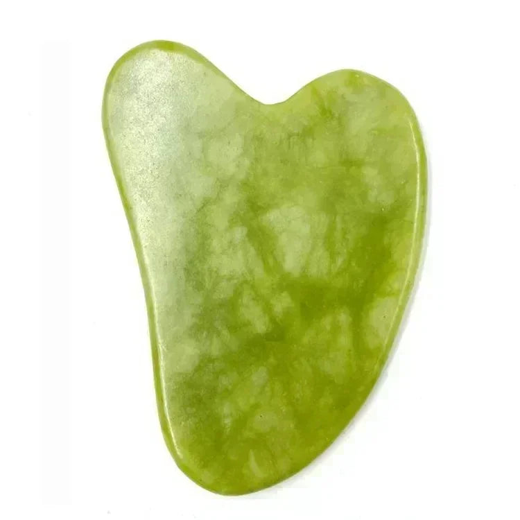 Rodillo Facial de Jade Natural con Gua Sha – Masajeador Corporal, Cuello y Ojos para Spa y Lifting Facial