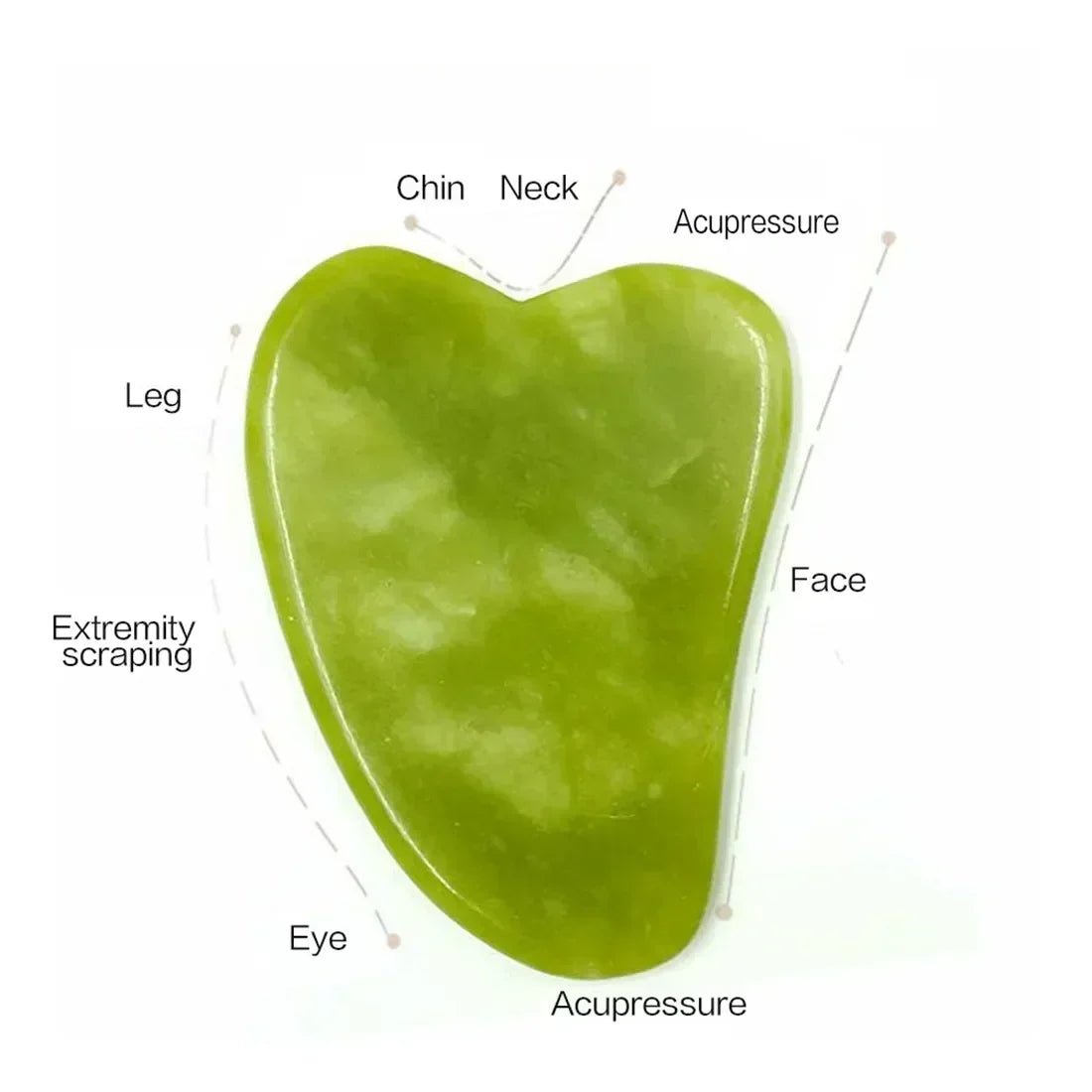 Rodillo Facial de Jade Natural con Gua Sha – Masajeador Corporal, Cuello y Ojos para Spa y Lifting Facial