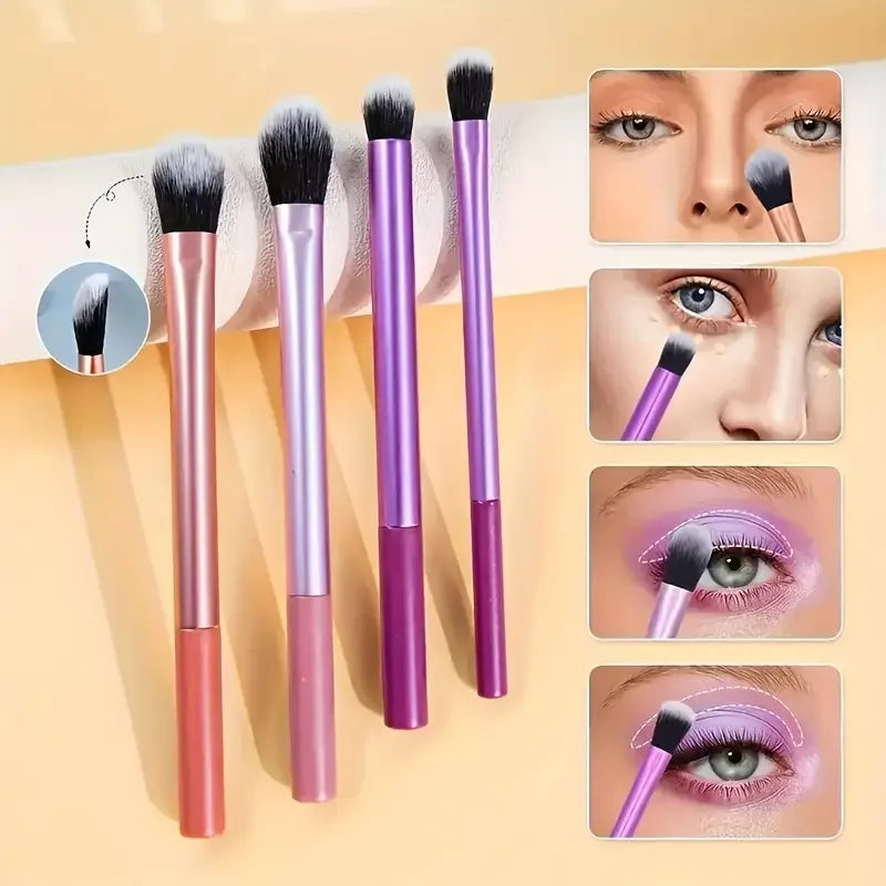 8pcs Kit de Pinceles profesionales para maquillaje de Pelo Sintético Suave.