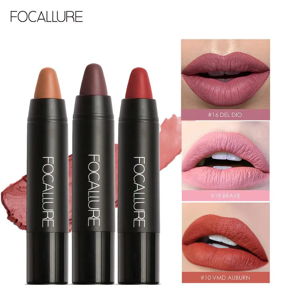 Labial Mate FOCALLURE – Color Intenso & Suave (19 tonos)